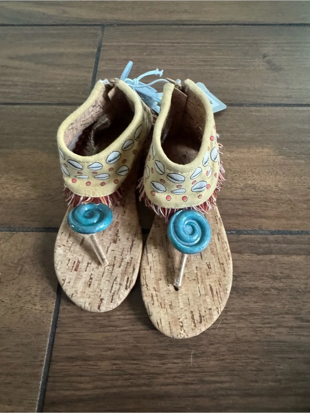 DISNEY  Moana Costume Shoes for Kids Zip Back Toddler Sandals Size 9/10